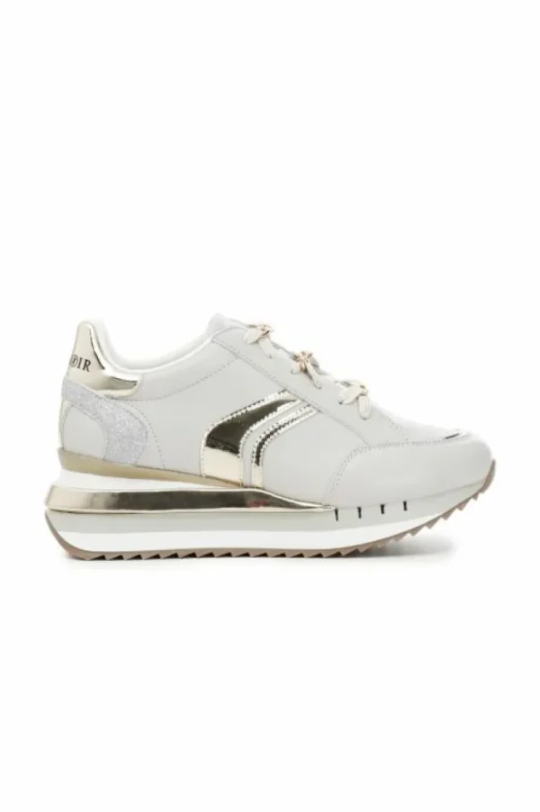 CafèNoir sneakers in pelle con catena passalaccio