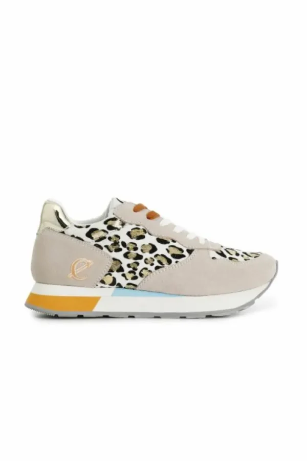 CafèNoir sneakers in pelle scamosciata e cavallino