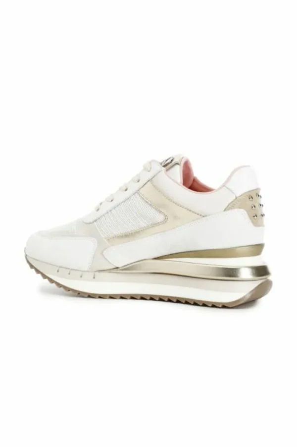 CafèNoir sneakers in tessuto con zip multi panna