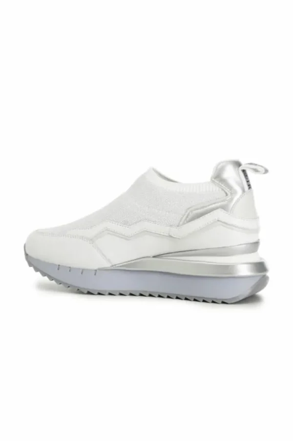 CafèNoir sneakers slip on in tessuto lurex e pelle