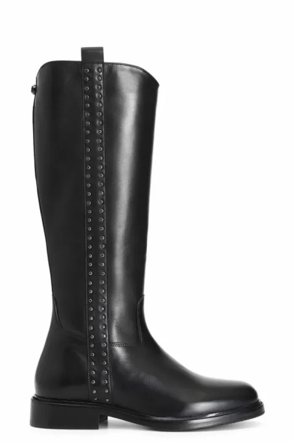 CafèNoir stivale in pelle con borchie laterali