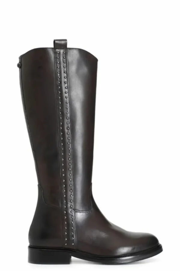 CafèNoir stivale in pelle con borchie laterali