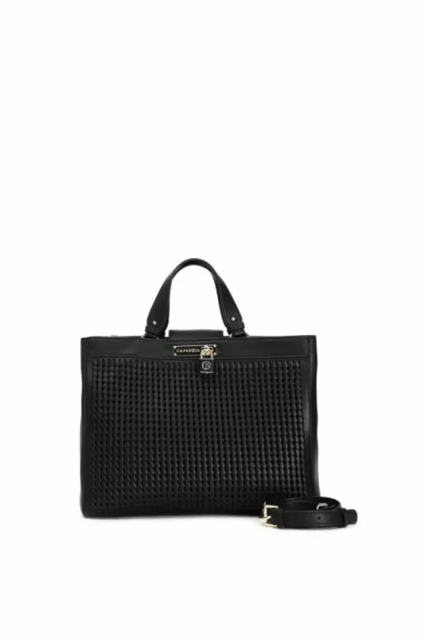 CafèNoir tote con infilatura e accessorio lucchetto