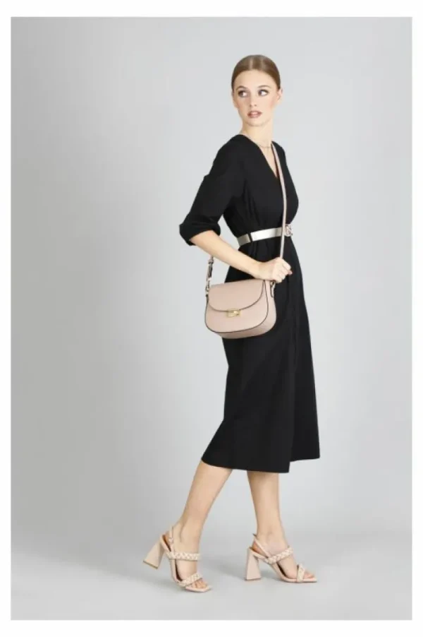 CafèNoir tracolla con pattina in pelle e chiusura strass