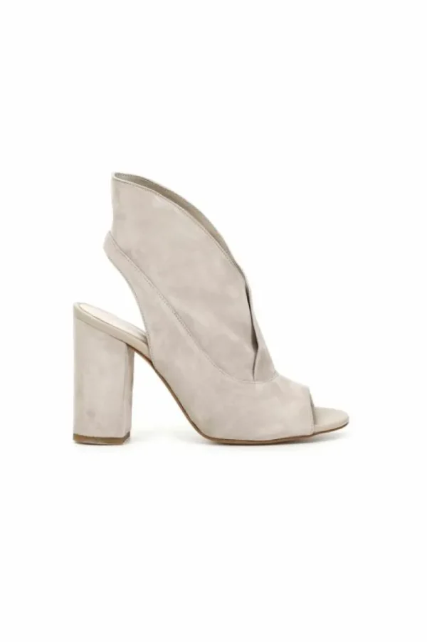 CafèNoir tronchetti aperti dietro in pelle scamosciata con incrocio