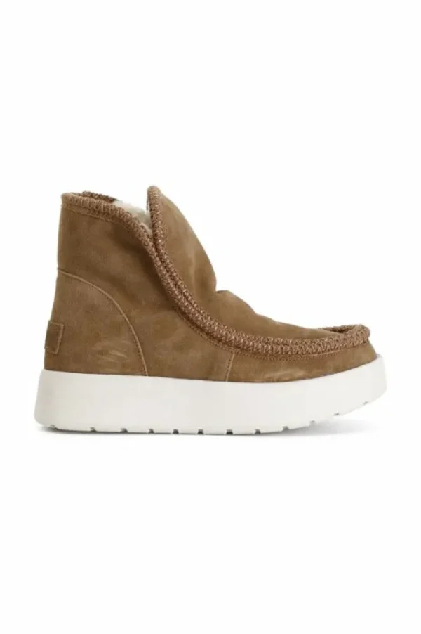 CafèNoir tronchetto donna con bordo mocassino e pelliccia sintetica