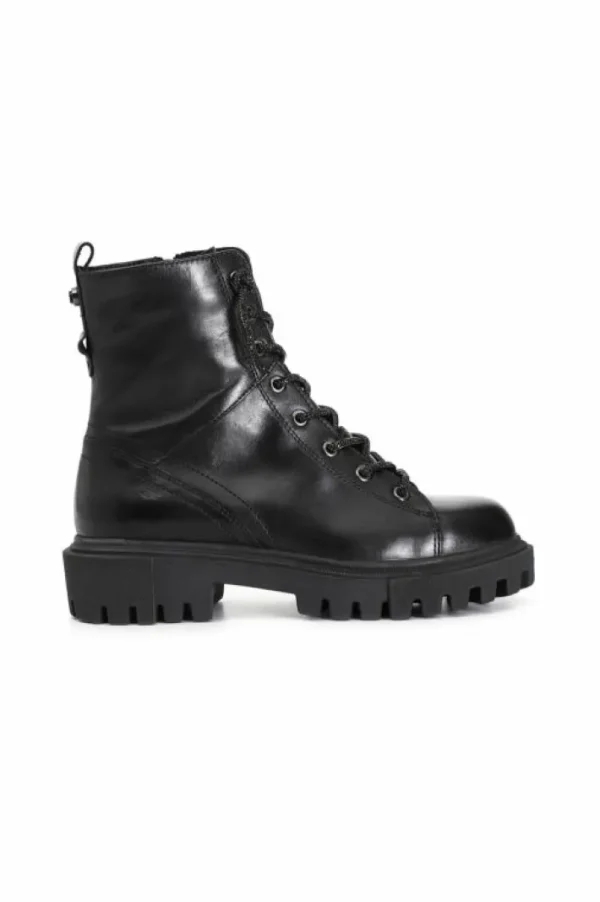 CafèNoir tronchetto donna in pelle con lacci strass