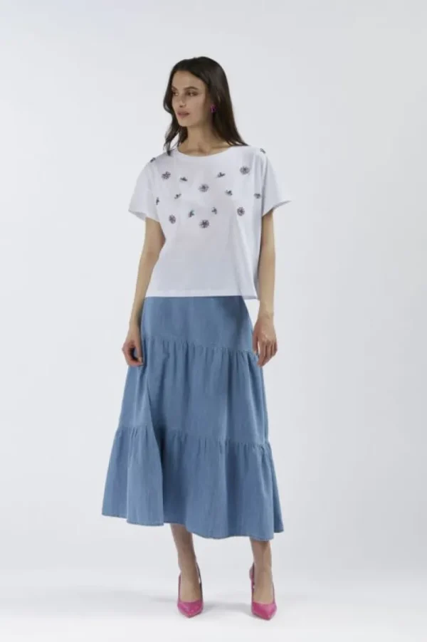 CafèNoir t-shirt con applicazioni di strass