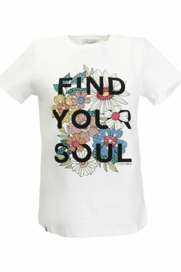 CafèNoir t-shirt con scritta "find your soul"