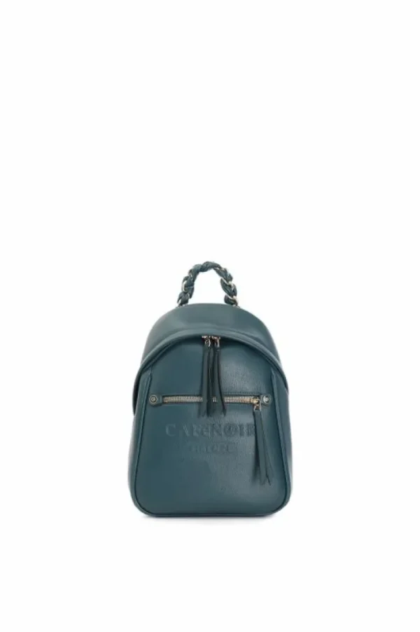 CafèNoir zaino con logo in rilievo e tasca con zip sul davanti